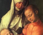 阿尔弗雷德丢勒 - Virgin and Child with Saint Anne